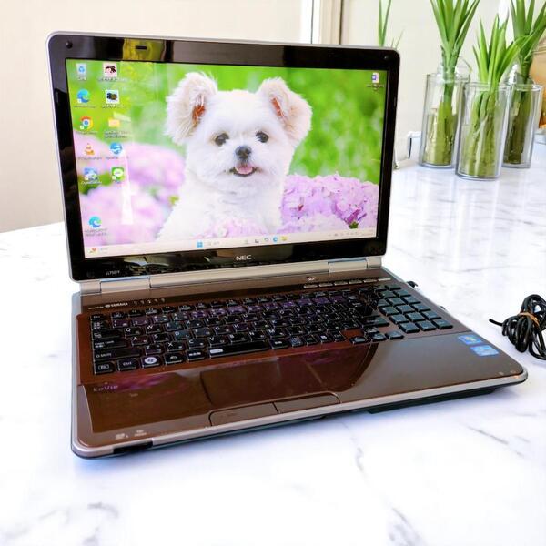 NEC LaVie LL750 希少カラー Windows11 i7 SSD256GB 8GB カメラ Core i7-2670QM 15インチ