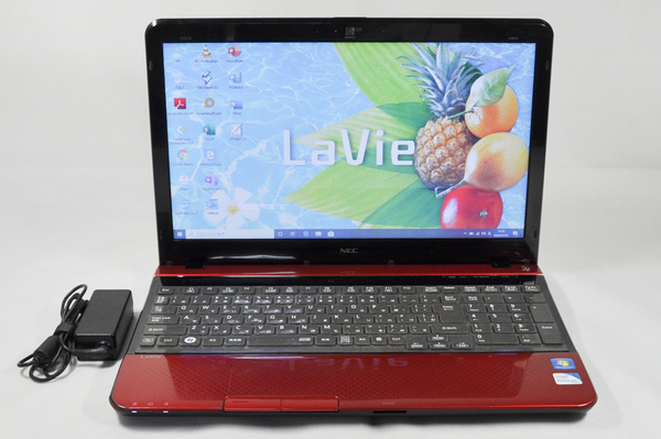 超美品 爆速SSD 人気 赤色 win10 office2016 即使用 NEC LaVie LS150/H 高速Pentium/4G/大容量 爆速 新品SSD240GB/DVD/無線/カメラ