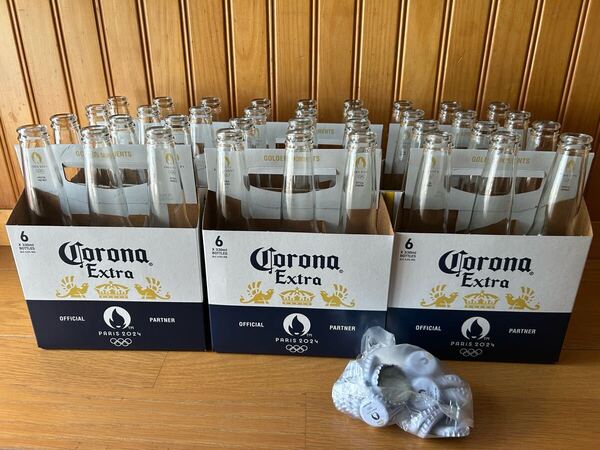 中身無し 36本 コロナ ビールビン CoronaExtra リメイク トレイ ビール瓶 フタ 蓋 缶 オリンピック LED ボトル 自由研究