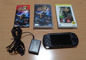 ★中古品 PSP-3000限定モンスターハンターモデル ソフト付き★