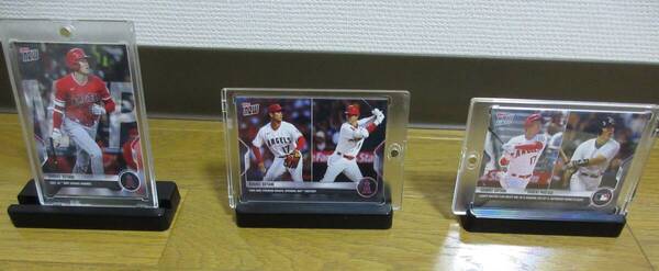 【送料無料】TOPPS 大谷翔平 2021 MVP 記念 二刀流 松井秀喜さんHR記録更新記念 カード 全てスリーブ マグネットローダー 台座付