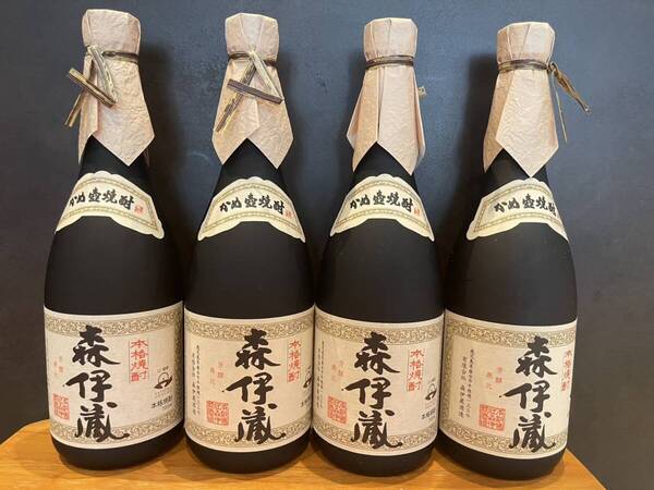 新品未開封! 森伊蔵 4本セット かめ壺焼酎 25度 720ml 芋焼酎 箱入り 送料込み!