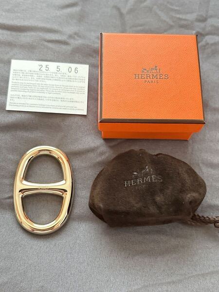 HERMES アクセサリー エルメス スカーフリング シェーヌダンクル ゴールド