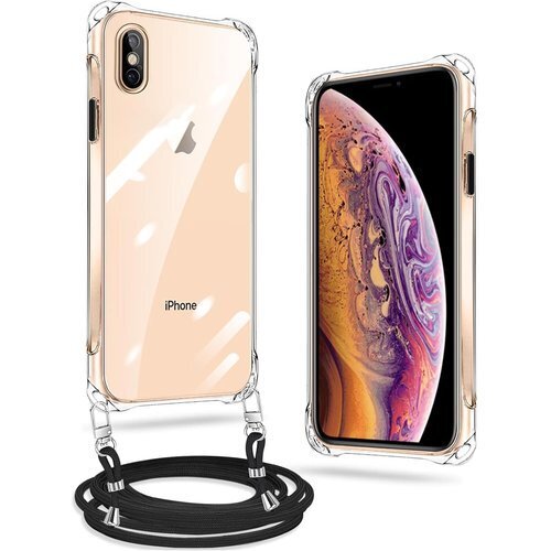 iPhone Xs Max ケース クリア ネック シ クロスボディ 多目的キャリー ファッションデザイン 透明 389