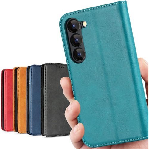 S23 galaxy ケース 手帳型 Galaxy S ード入れ スタンド機能 落ち着いた色 レトロ ターコイズ 547