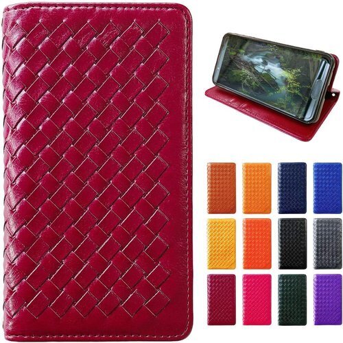 GALAXY S23 専用 SC-51D SCG19 dケース 編み込み ワインレッド amikomi red 583
