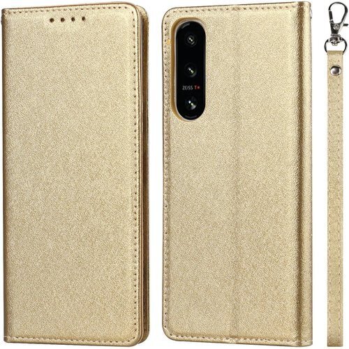 Pelanty for Xperia 5 IV ケース 携帯カバー 滑り止め 全面保護 耐衝撃 軽量 ゴールド 623