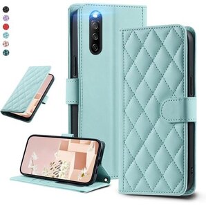 UnivoColors Sony Xperia 10 液晶全面保護 レンズ保護 ストラップ付属 ミントグリーン 810