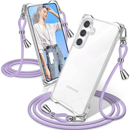 Samsung Galaxy A54 5G ケース ク ッションデザイン PC TPUバンパー 軽 薄 パープル 853