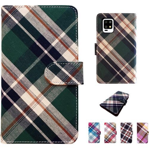 Galaxy S24 SC-51E SCG25 ケース 帳 SCG25手帳カバー チェック柄 トルマリングリーン 923