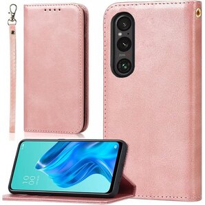 適用 Xperia 1 VI SO-51E SOG13 リップ カード カード入れ 落ち着いた色 レトロ ピンク 933