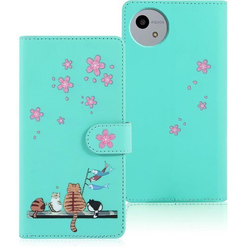 Qribo AQUOS wish4 ケース 手帳型 ア トです AQUOS ウィッシュ4 スマホケース グリーン 968