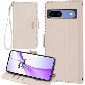 Google pixel 8A ケース 手帳型 pix ストラップ ストラップ付きケース スマホケース ベージュ 997