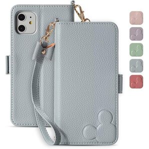 iPhone 16 ケース 手帳型 スマホケース アイ ふぉん16 スマホ ケース かわいい動物 財布型 ブルー 1047