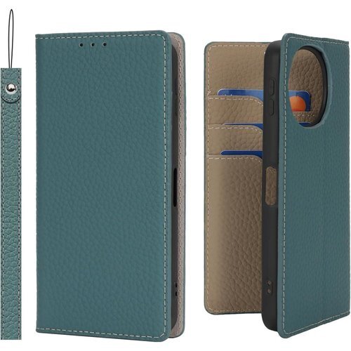 AQUOS Sense9 ケース手帳型 SH-53E ストラップ付 ヘッドフォンケーブル 耐衝撃 スカイブルー 1132