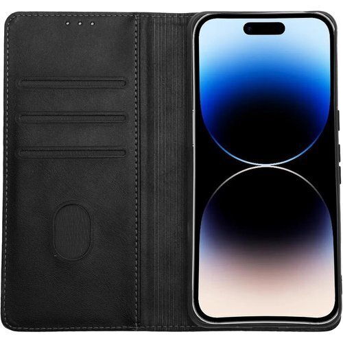 CAPASTEC 手帳型スマホケース Google P 式 ストラップホール付き 16.9x8.1cm ブラック 1257