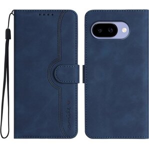 Gedurya Google Pixel 9a ケース el 9a スマホケース 携帯カバー 財布型 - ブルー 1263