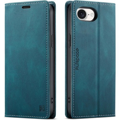 iPhone 16eケース iPhone16e手帳型 質感 iPhone16e 6.1inch対応 ターコイズ 1271