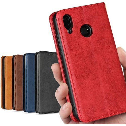 HUAWEI P20 lite/au Huawei P 携帯カバー スタンド機能 落ち着いた色 レトロ レッド 46