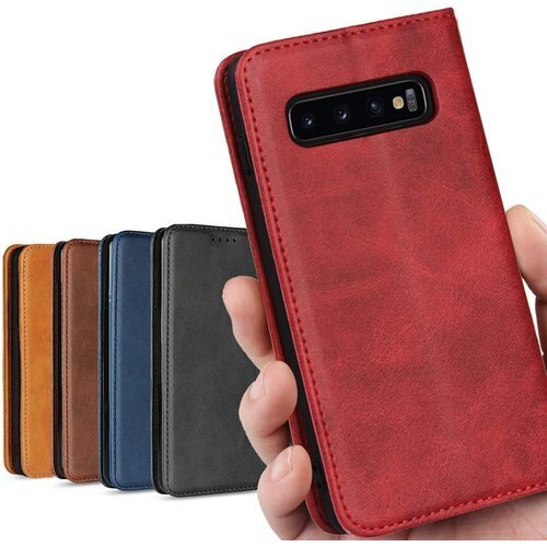 Galaxy S10plus ケース S10 plus ンド機能 シンプル カバー 落ち着いた色 レトロ レッド 171