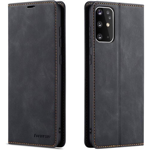 QLTYPRI Samsung Galaxy S20 全面保護 人気 おしゃれ 財布型 カバー - ブラック 268