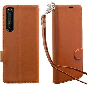 iNTAG Xperia 1 II 用 ケース 手帳型 メルブラウン 全3色 iN-VTGSTxp1mk2-BR 408