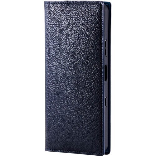 エレコム Xperia 10 III レザーケース 手 Coronet ネイビー PM-X213PLFYILNV 698