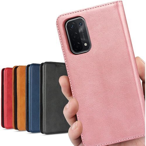 Oppo A54 5G ケース 手帳型 ケース A54 カード入れ スタンド機能 落ち着いた色 レトロ ピンク 728