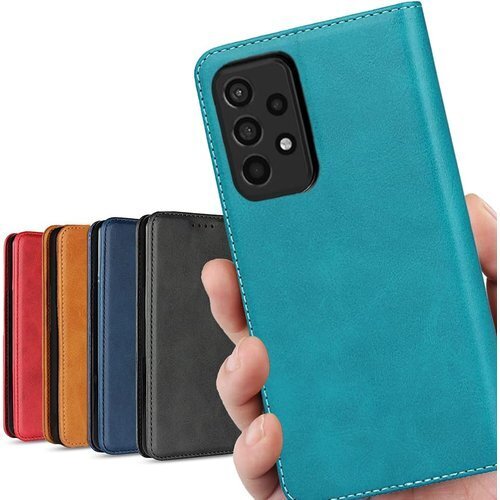 Galaxy A52 5G ケース 手帳型 SC-53 ード入れ スタンド機能 落ち着いた色 レトロ ターコイズ 734