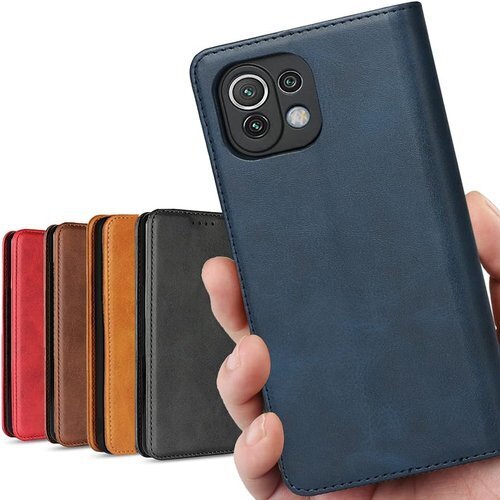 Xiaomi Mi 11 lite ケース 手帳型 m カード入れ スタンド機能 落ち着いた色 レトロ ネイビー 748