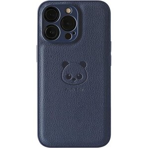 Panda Baby iPhone 13 Pro Max レザーケース 本革に近い質感 ブルー 791