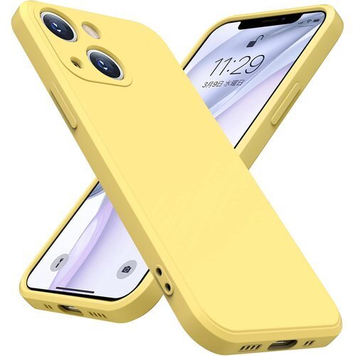 PNEWQNE iPhone 13 mini 用 ケー ラップホール付き 一体型 携帯カバー 黄 WY24-33 859