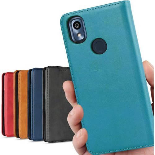 あんしんスマホ KY-51B ケース 手帳型 doo ード入れ スタンド機能 落ち着いた色 レトロ ターコイズ 1120