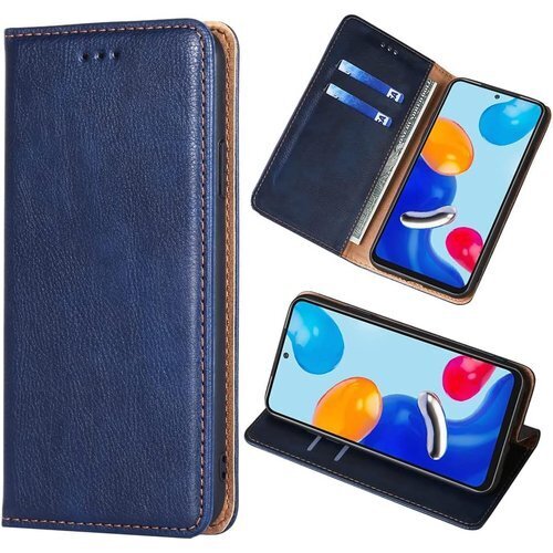 Redmi Note 11ケース 手帳型 Xiaomi Note 11 携帯カバー 2022 6.43" ブルー 1135
