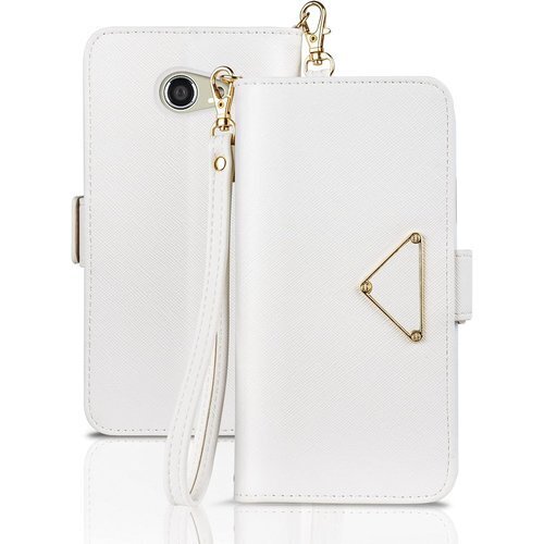 BASIO4 KYV47 ケース 手帳型 かんたんスマ グネット式 case BASIO 4 KYV47ホワイト 1161