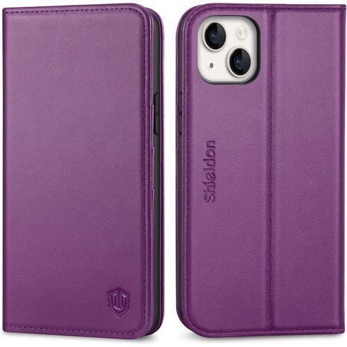 SHIELDON iPhone14 Plus 対応 ケ .7インチ対応 スマホケース 5G 202発売 パープル 1391
