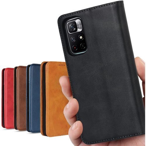 Xiaomi Redmi Note 11 Pro 5G カード入れ スタンド機能 落ち着いた色 レトロ ブラック 1644