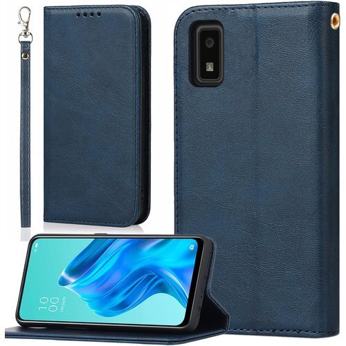 AQUOS wish / wish2 ケース 手帳型 ー カード入れ スタンド 落ち着いた色 レトロ ネイビー 1683