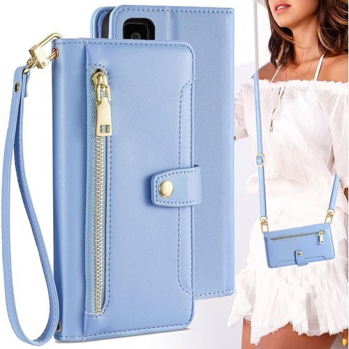 AQUOS wish / wish2 ケース 手帳型 カード カード入れ スマホケース 浅い藍 ライトブルー 1823