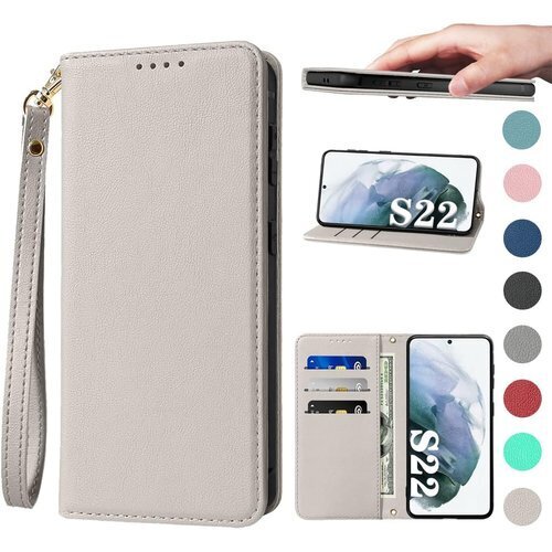 Galaxy S22 5G ケース 手帳型 Samsu スタンド機能 便利 スプラット同梱 携帯ケース カーキ 1937
