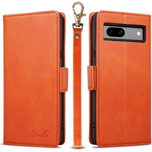 Keallce 対応 Pixel 7a ケース 手帳型 xel 7a 専用手帳型ケース 6.1inch オレンジ 2022