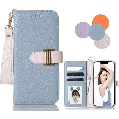 AQUOS wish3 ケース手帳型 SH-53D A スタンド機能 シンプル AQUOS wish 3 ブルー 2061