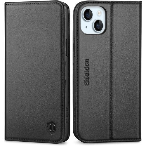 SHIELDON iPhone 15 Plus 対応ケ マホケース 202発売 6.7インチ対応 5G ブラック 2189