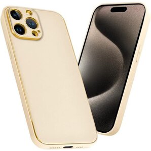 シズカウィル iPhone 15 Pro 用 ケース 耐衝撃 スマホケース エレガントーン 1個入り ベージュ 2381