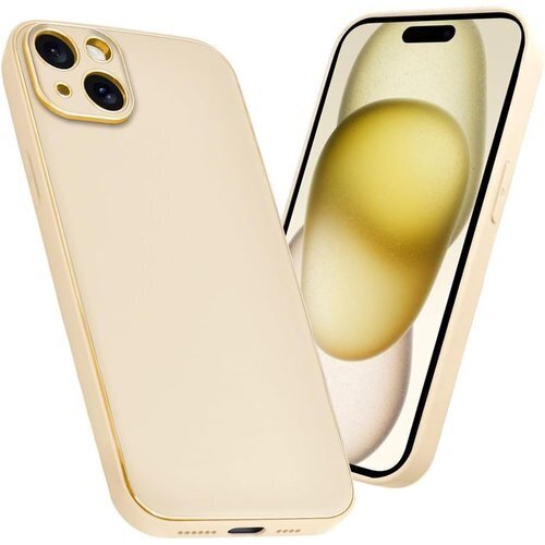 シズカウィル iPhone 15 Plus 用 ケース 耐衝撃 スマホケース エレガントーン 1個入り ベージュ 2388