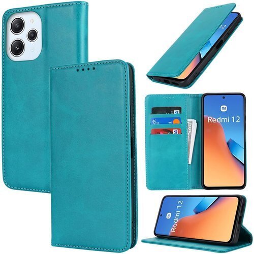 redmi 12 5g ケース 手帳型 redmi12 型 カードスロット、キックスタンド レザー スカイブルー 2715