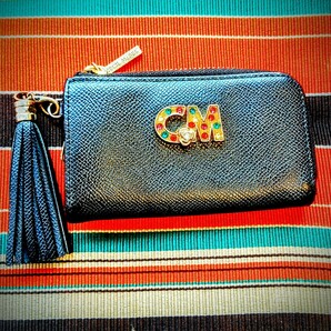 デザインが素敵で 装飾品のような 美しく 輝くロゴのついた 大変 おしゃれな CECIL McBEEのキーケースです。