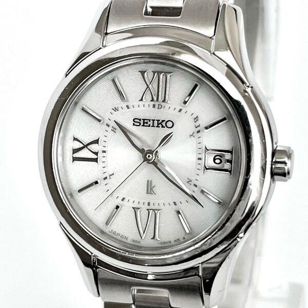 【稼働】磨き済み セイコー SEIKO ルキア LUKIA レディース 腕時計 電波ソーラー 美品 シルバー 白文字盤 s2121