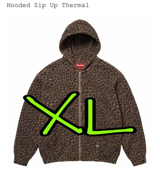 Supreme Hooded Zip Up Thermal Leopard シュプリーム サーマル
