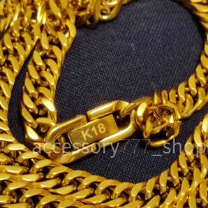 58cm!K18刻印入り!!マイアミキューバン 喜平 ネックレス 18金 加工 18K チェーン メンズ レディース